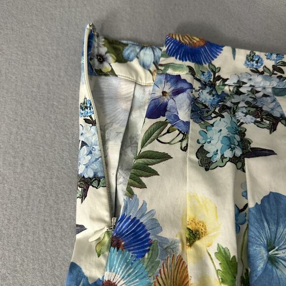 Talbots A-Line Skirt Size 10 Petite Floral Botanical Tea Party Swing Retro - Picture 10 of 12